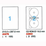 Aneos 電腦標籤貼紙A4 (100張/包)